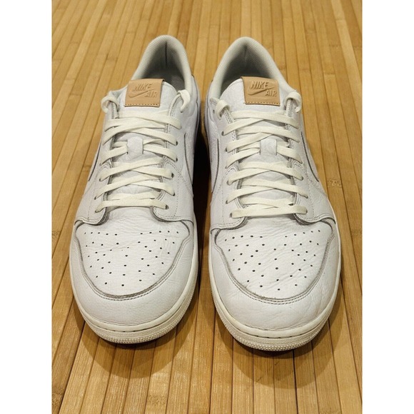2017 Air Jordan 1 Retro Low OG ‘Premium White Tan’ Size 18 Used No Box VTG Rare main image 11